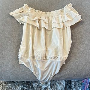 Express off the shoulder thong bodysuit size XL